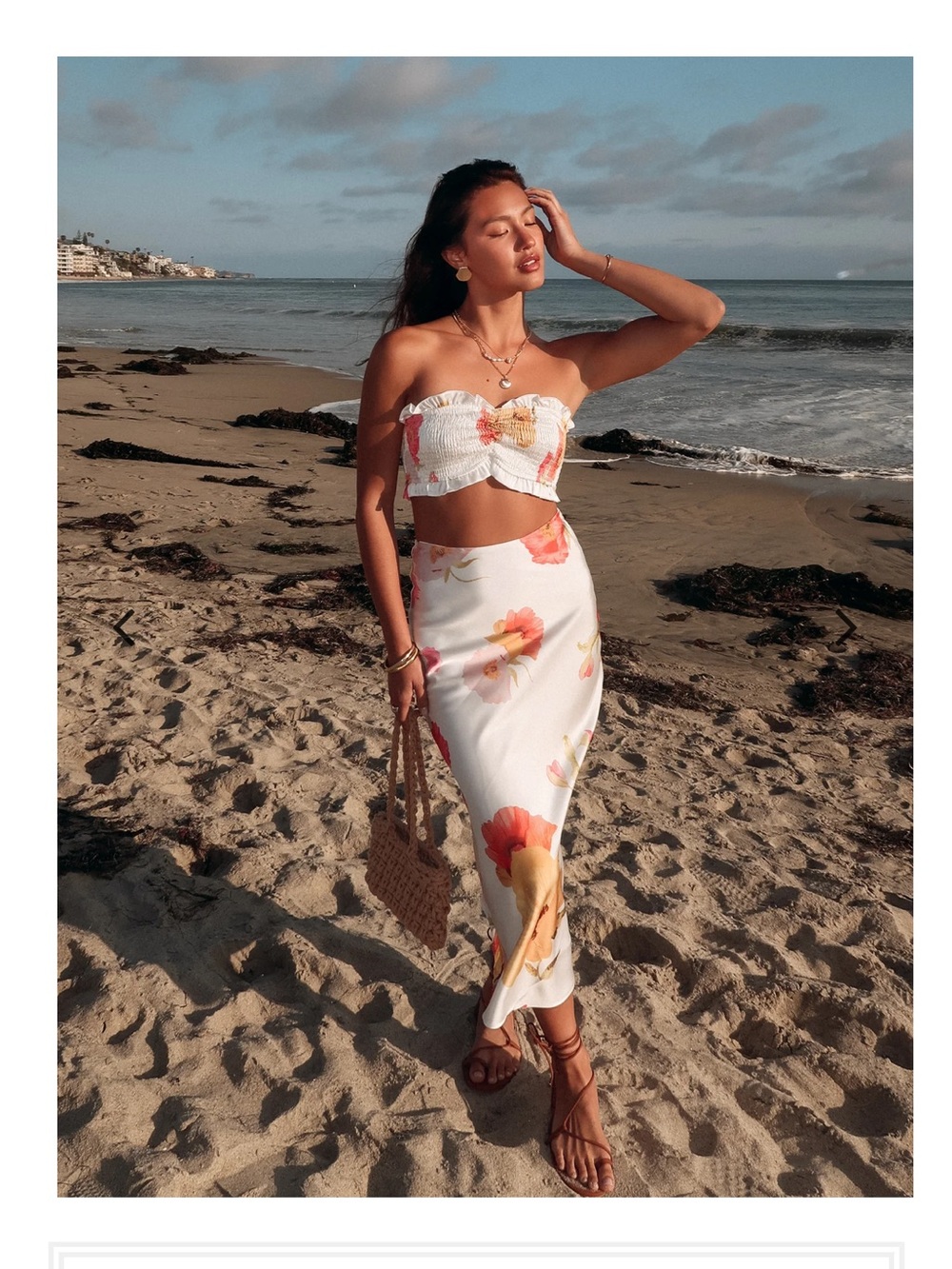 Dolce Vida Floral Tube Top & Midi Skirt